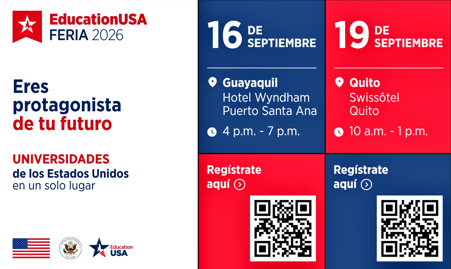Los Estados Unidos invita a estudiantes ecuatorianos a explorar oportunidades de estudio en los Estados Unidos en la feria EducationUSA 